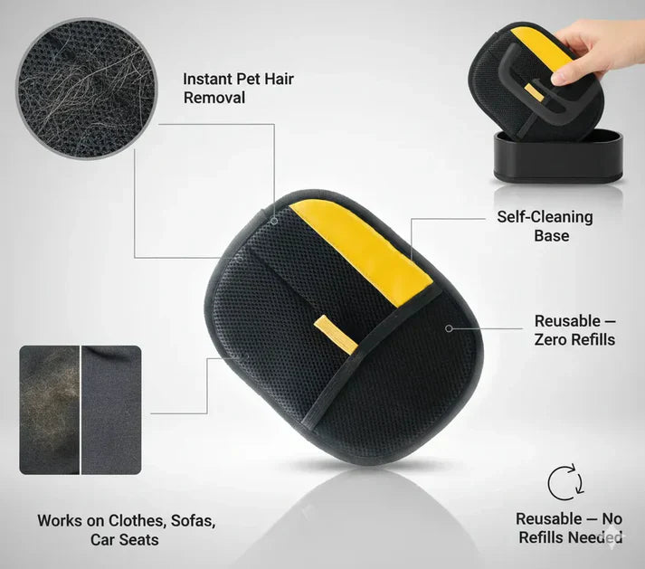 Pet Hair Removal Gloves (Pack of 2)